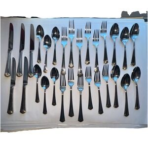 29 Piece Reed & Barton GOLDEN SEAFARE Glossy 18/8 Stainless Korea Flatware‎